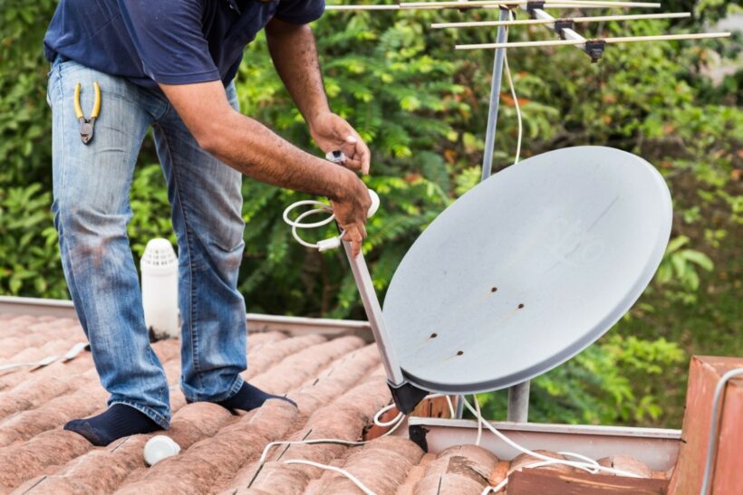 installation d'une antenne parabolique